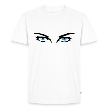 Eyes, Watching you - Men's Premium Organic T-Shirt - white - Front - Nico (187cm)
