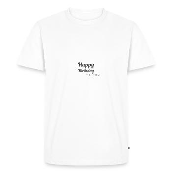 Félicitations - T-shirt Premium bio Homme - blanc - Devant - Nico (187cm)