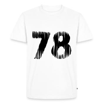 78 Number jersey - Men's Premium Organic T-Shirt - white - Front - Nico (187cm)