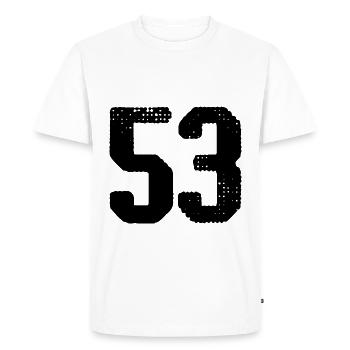 53 number jersey - Men's Premium Organic T-Shirt - white - Front - Nico (187cm)