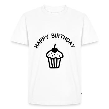 Cadeau de fête d'anniversaire joyeux anniversaire - T-shirt Premium bio Homme - blanc - Devant - Nico (187cm)