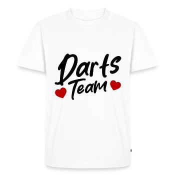 Darts Team - Men's Premium Organic T-Shirt - white - Front - Nico (187cm)