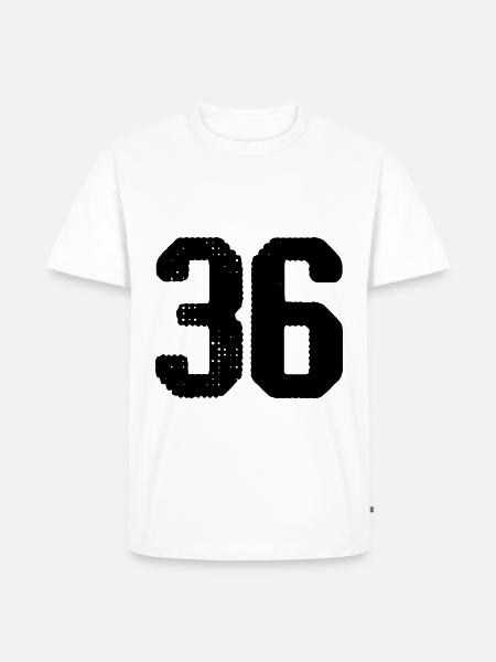 36 Number jersey - Men's Premium Organic T-Shirt - white