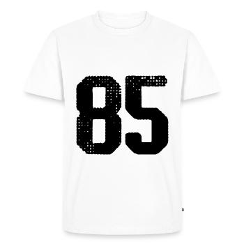 85 number jersey - Men's Premium Organic T-Shirt - white - Front - Nico (187cm)