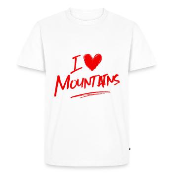 I love mountains - Men's Premium Organic T-Shirt - white - Front - Nico (187cm)