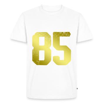 85 number jersey - Men's Premium Organic T-Shirt - white - Front - Nico (187cm)