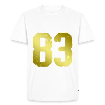 83 number jersey - Men's Premium Organic T-Shirt - white - Front - Nico (187cm)