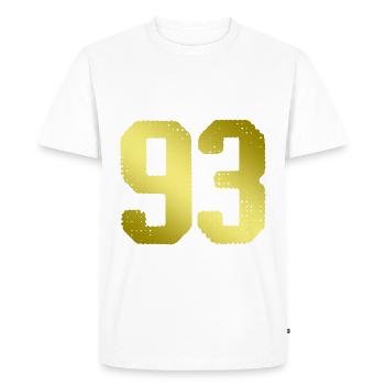 maillot numéro 93 - T-shirt Premium bio Homme - blanc - Devant - Nico (187cm)