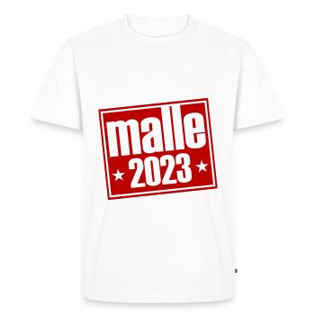 Malle 2023 - T-shirt Premium bio Homme - blanc - Devant - Nico (187cm)
