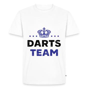 Darts Team - Men's Premium Organic T-Shirt - white - Front - Nico (187cm)