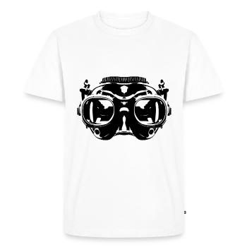 Lunettes de plongée symbole plongée - T-shirt Premium bio Homme - blanc - Devant - Nico (187cm)