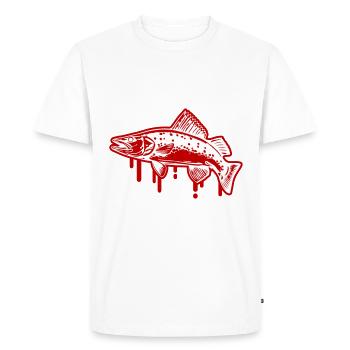 Pike Fish Silhouette Fishing - Men's Premium Organic T-Shirt - white - Front - Nico (187cm)