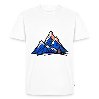 Mountains Nature Mountain Symbol - Men's Premium Organic T-Shirt - white - Front - Nico (187cm)
