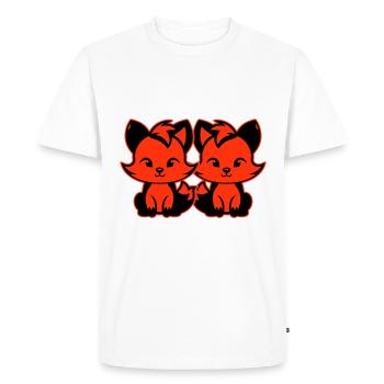 Fox Cute Cute Baby - Men's Premium Organic T-Shirt - white - Front - Nico (187cm)