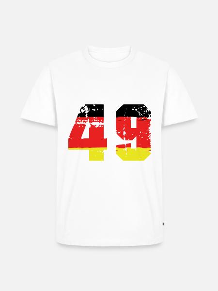 49 Number Germany Jersey - Men's Premium Organic T-Shirt - white