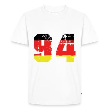 94 Numéro Allemagne Jersey - T-shirt Premium bio Homme - blanc - Devant - Nico (187cm)