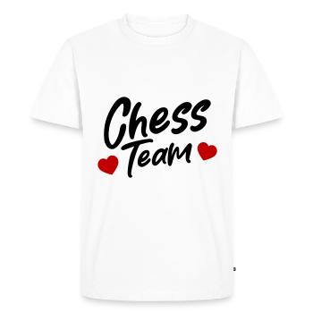 Chess Team - Men's Premium Organic T-Shirt - white - Front - Nico (187cm)