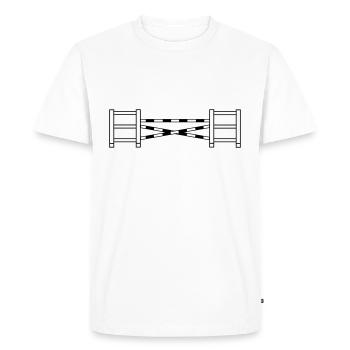 obstacle aux courses de chevaux_2_c1 - T-shirt Premium bio Homme - blanc - Devant - Nico (187cm)