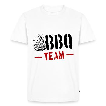 Grilling Barbecue Bbq Team - Men's Premium Organic T-Shirt - white - Front - Nico (187cm)