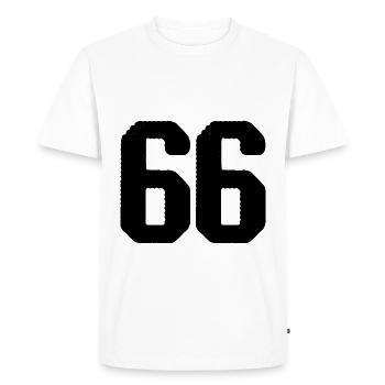 66 number jersey - Men's Premium Organic T-Shirt - white - Front - Nico (187cm)