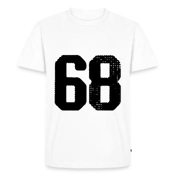 Maillot à 68 numéros - T-shirt Premium bio Homme - blanc - Devant - Nico (187cm)