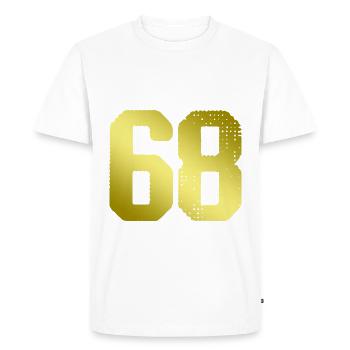 68 Maillot numéro - T-shirt Premium bio Homme - blanc - Devant - Nico (187cm)