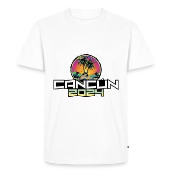 Palmiers de Noël Cancún 2024 - T-shirt Premium bio Homme - blanc - Devant - Nico (187cm)