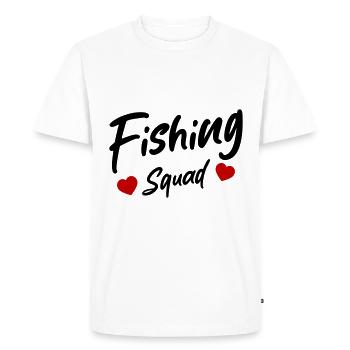 Coeur de l’escouade de pêche - T-shirt Premium bio Homme - blanc - Devant - Nico (187cm)
