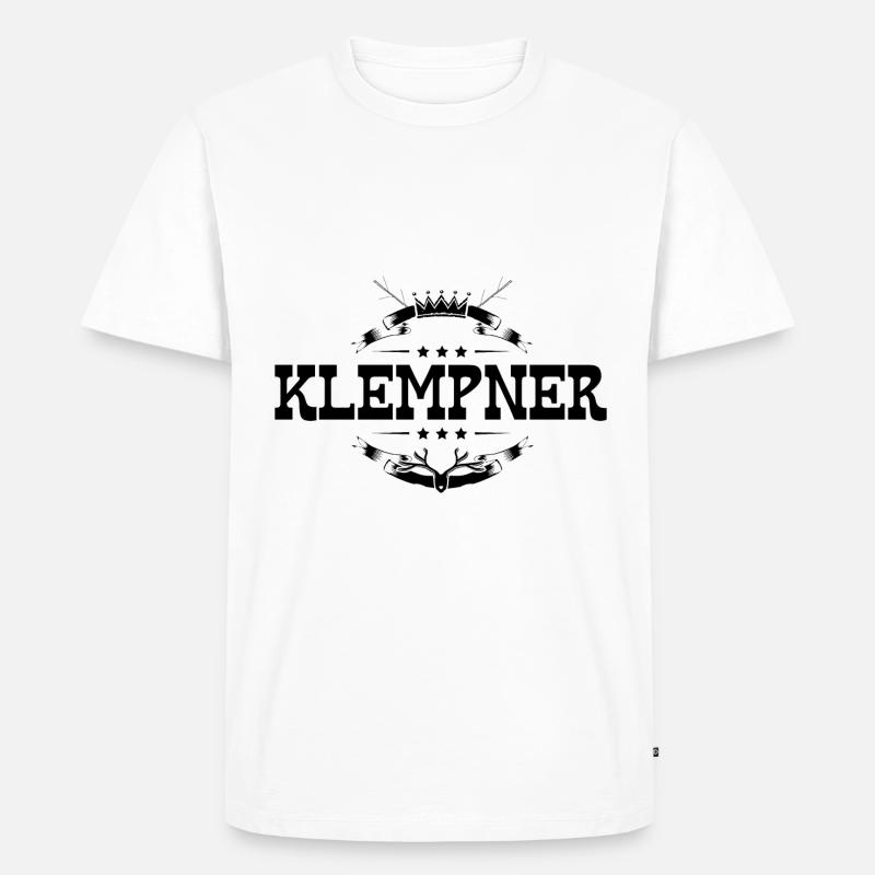 Klempner Beruf - Männer Premium Bio T-Shirt - Weiß