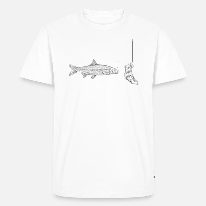Fisch Dollar - Männer Premium Bio T-Shirt - Weiß