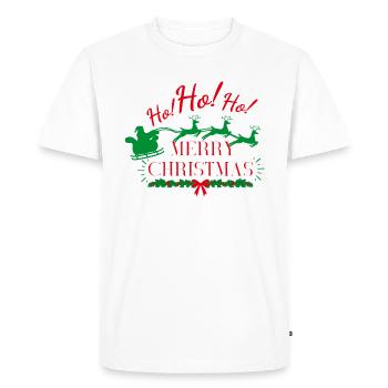 MERRY CHRISTMAS - T-shirt Premium bio Homme - blanc - Devant - Nico (187cm)