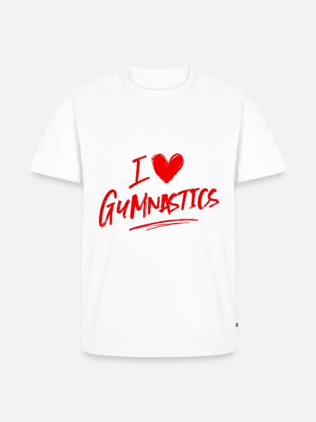 Ich liebe Gymnastik - Männer Premium Bio T-Shirt - Weiß