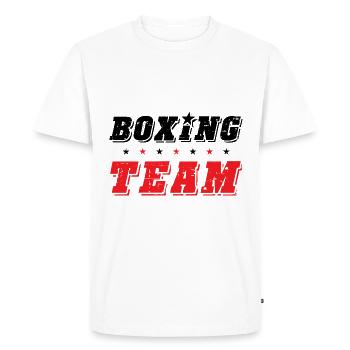 Boxing Team - Men's Premium Organic T-Shirt - white - Front - Nico (187cm)