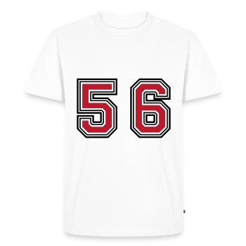 56 Number Symbol - Men's Premium Organic T-Shirt - white - Front - Nico (187cm)