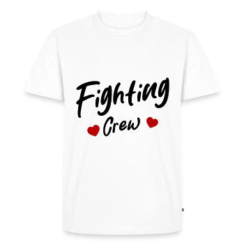 Fighting Crew Heart - Men's Premium Organic T-Shirt - white - Front - Nico (187cm)