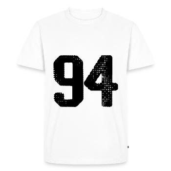 Maillot à 94 numéros - T-shirt Premium bio Homme - blanc - Devant - Nico (187cm)