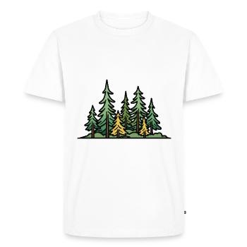 Forest, Landscape, Trees, Nature - Men's Premium Organic T-Shirt - white - Front - Nico (187cm)