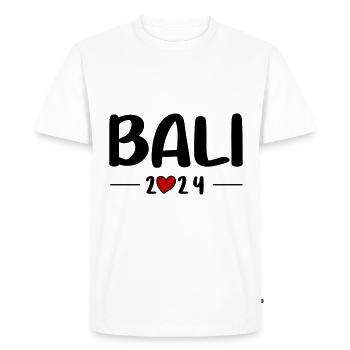 Bali 2024 Heart Trip - Men's Premium Organic T-Shirt - white - Front - Nico (187cm)