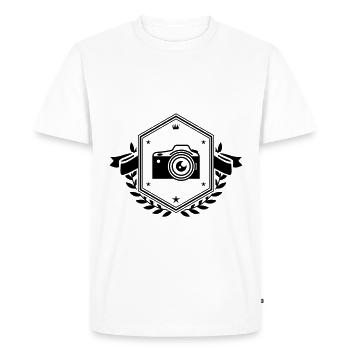 Armoiries de la caméra - T-shirt Premium bio Homme - blanc - Devant - Nico (187cm)