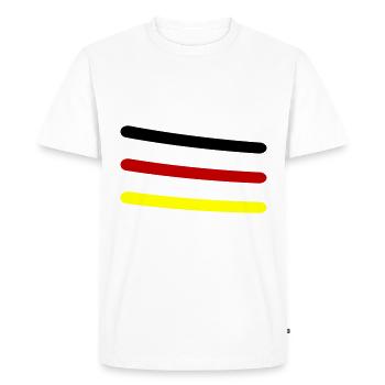 Germany Line - Men's Premium Organic T-Shirt - white - Front - Nico (187cm)