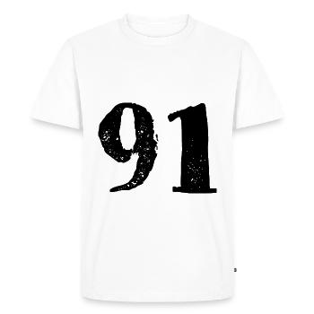 Maillot à 91 numéros - T-shirt Premium bio Homme - blanc - Devant - Nico (187cm)