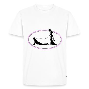 Wedding Newlyweds Leash - Men's Premium Organic T-Shirt - white - Front - Nico (187cm)
