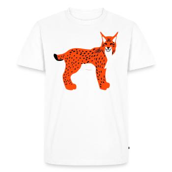 Lynx head front vector - Men's Premium Organic T-Shirt - white - Front - Nico (187cm)