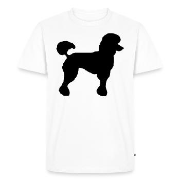 caniche - T-shirt Premium bio Homme - blanc - Devant - Nico (187cm)