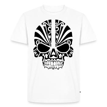 mad skull - Men's Premium Organic T-Shirt - white - Front - Nico (187cm)
