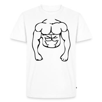 body muscle athlete bodybuider - Men's Premium Organic T-Shirt - white - Front - Nico (187cm)