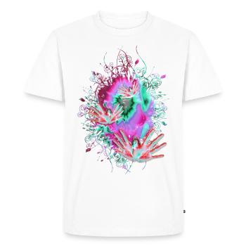 MAINS DE VOL - T-shirt Premium bio Homme - blanc - Devant - Nico (187cm)