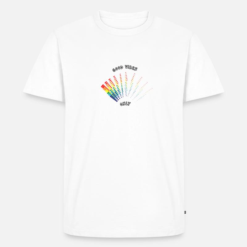 good vibes only - Männer Premium Bio T-Shirt - Weiß