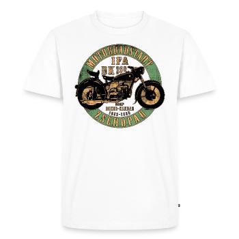 IFA BK 350 - Männer Premium Bio T-Shirt - Weiß - Vorne - Nico (187cm)