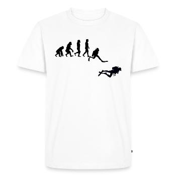 Evolution Plongée - T-shirt Premium bio Homme - blanc - Devant - Nico (187cm)